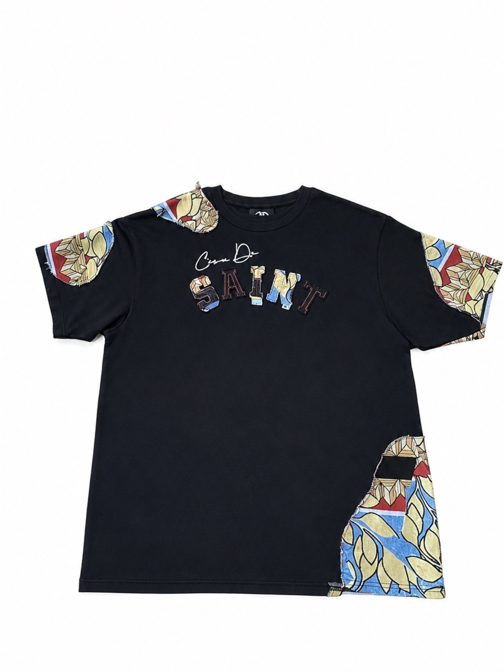 The "Saint Academy" Oversized Tee in Black by Frost Originals
